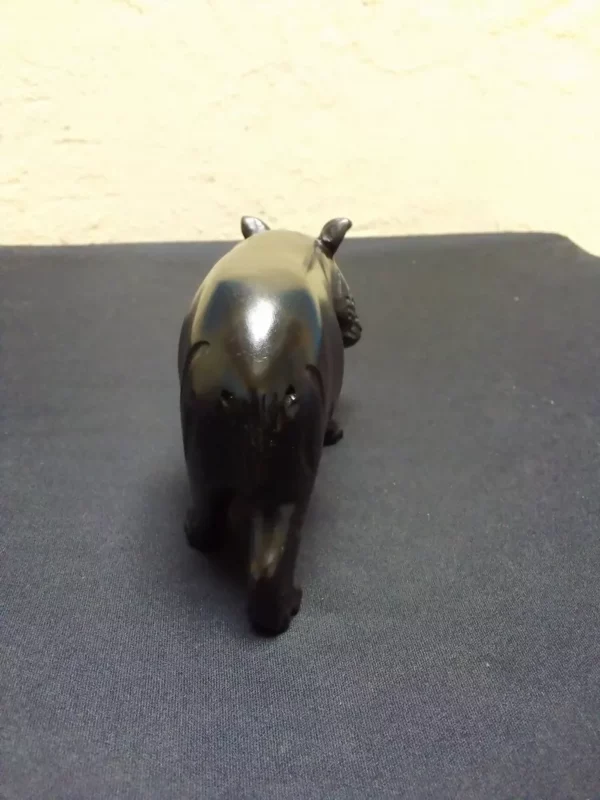 Hippopotame en ébène massif – Image 2
